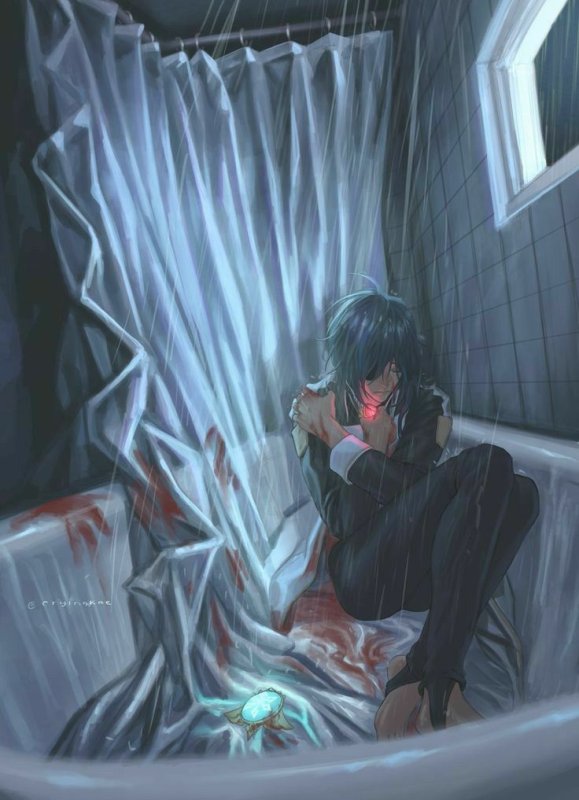 Anime vulnerable boy