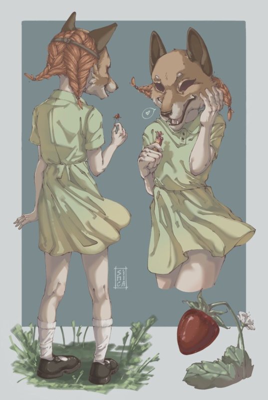 лиса алиса зайчик арт