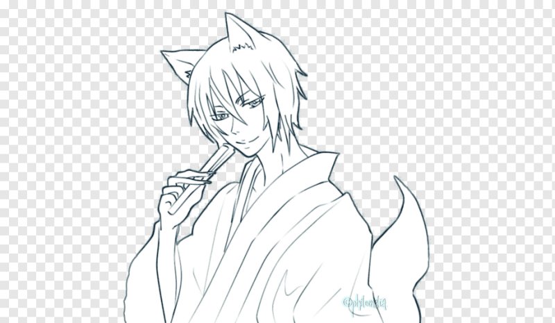 Томоэ чёрно белый