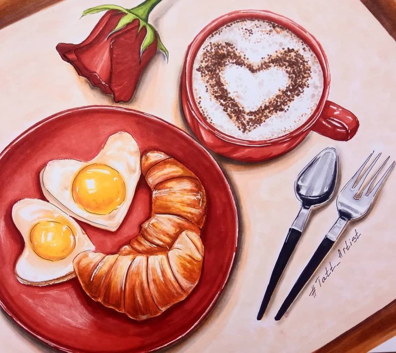 красивый завтрак для любимого