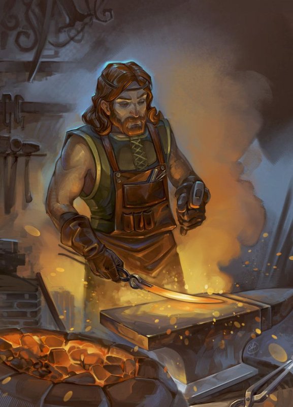Дворф кузнец Fantasy Art