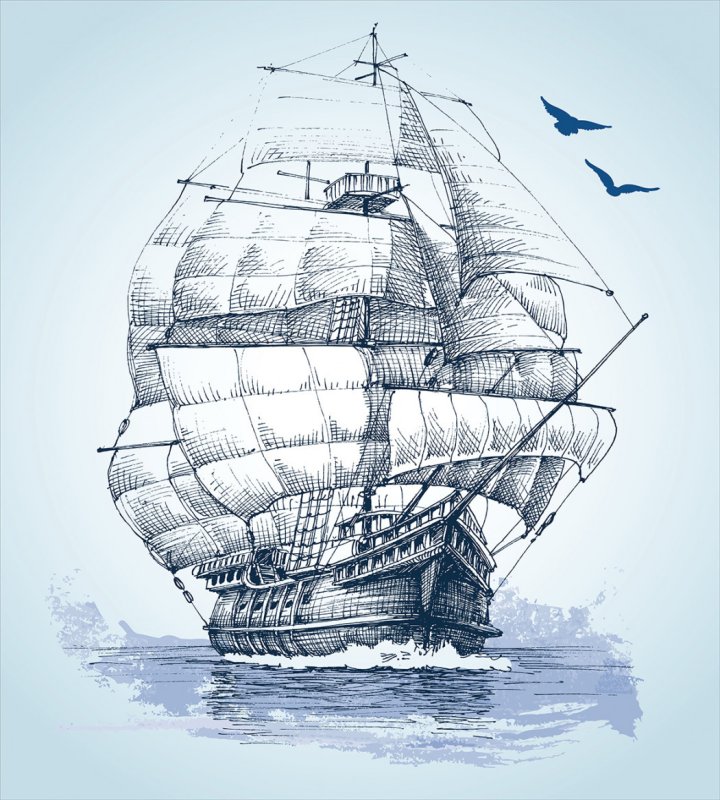 Парусник рисунок