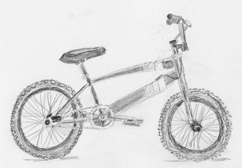 Велосипед BMX раскраска