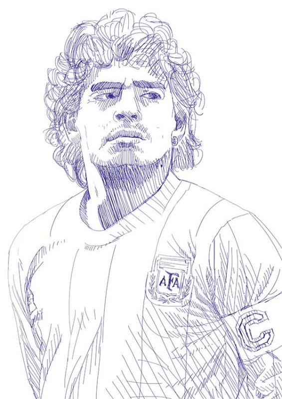 футболист диего марадона раскраска