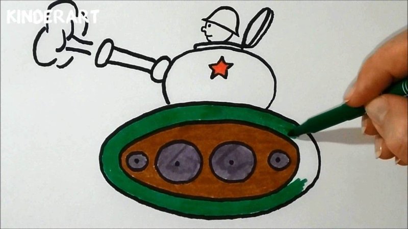 Танк рисунок для детей