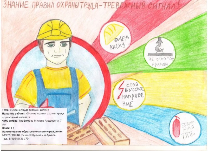 Охрана труда рисунки детей