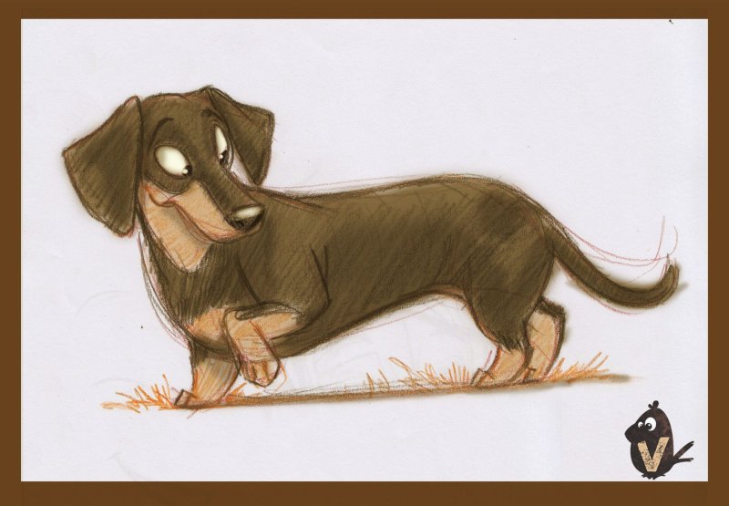 Собака в мультяшном стиле