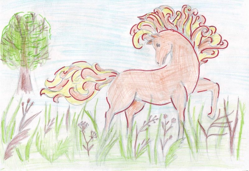 Рисунок к сказке Сивка бурка карандашом