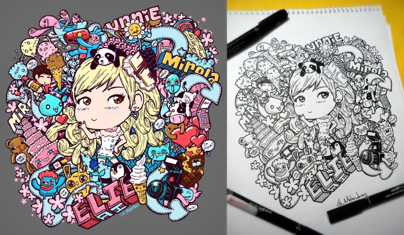 Стиль дудл в иллюстрации