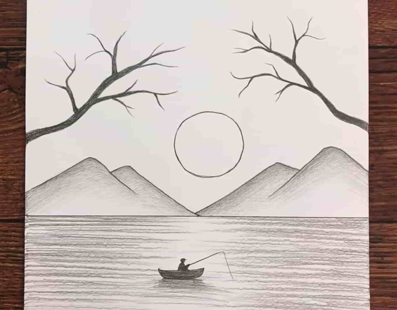 Пейзажи лёгкие для рисования