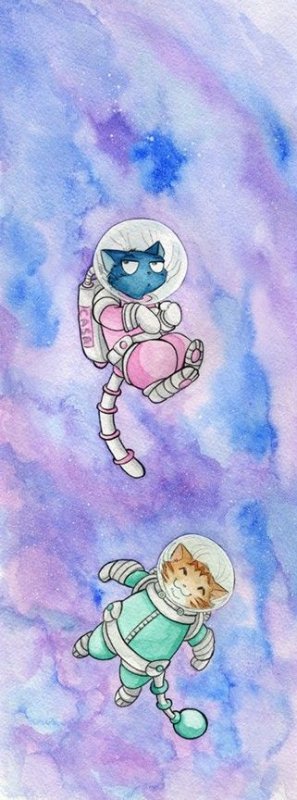 Кот космонавт рисунок