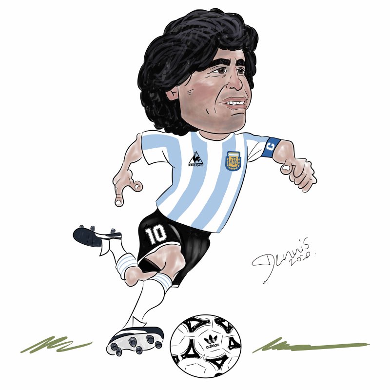 диего армандо марадона шарж