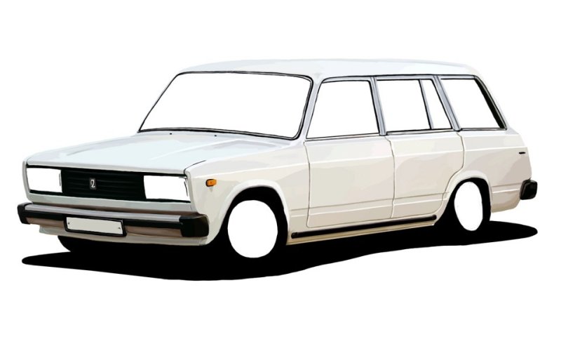 ВАЗ 2104 белый спереди