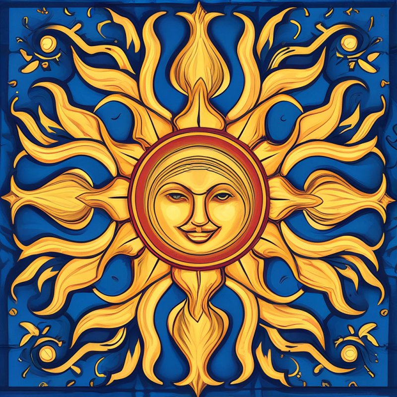 славянское солнце рисунок