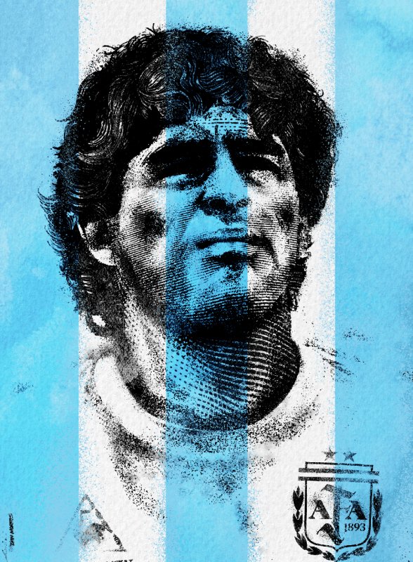 постер диего марадона