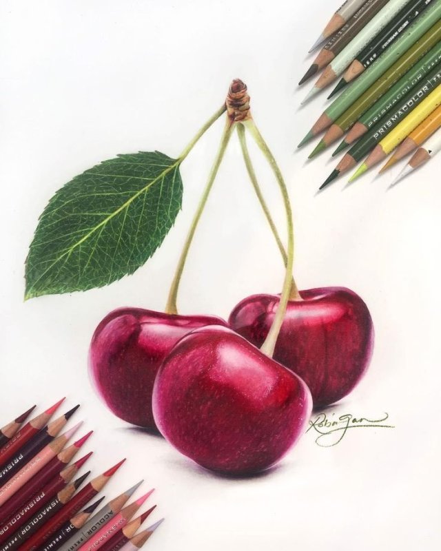 Рисунки цветными карандашами