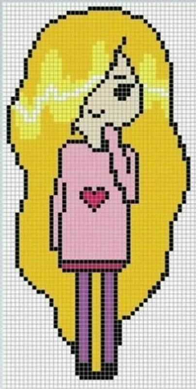 Рисунки по клеточкам девочки красивые