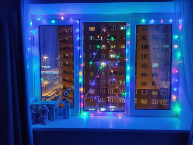 Обычная гирлянда на окно