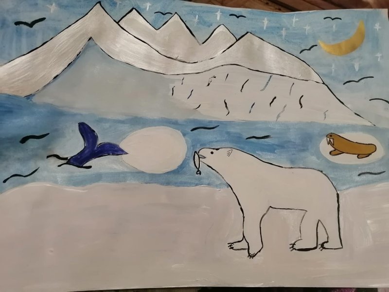 Рисунок на тему Арктика