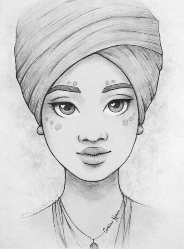 Рисунки для срисовки лица
