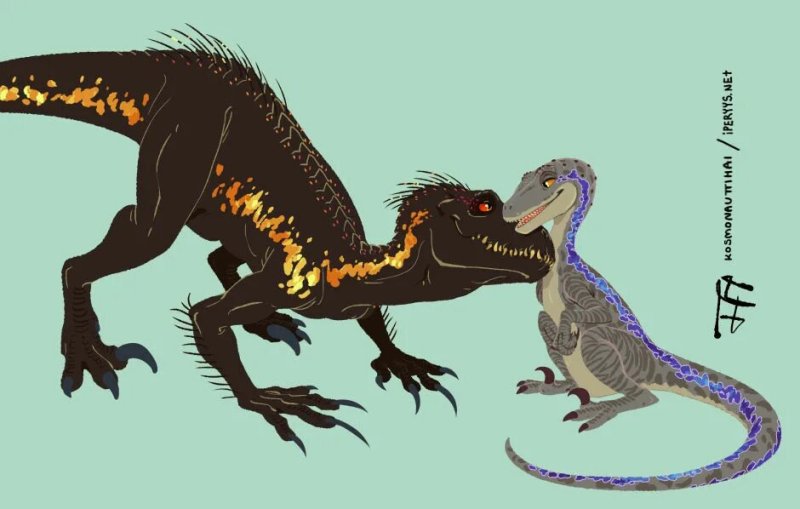 Блю и Индораптор шип