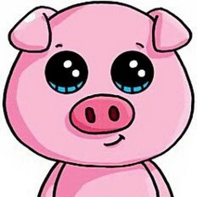 свинка для срисовки