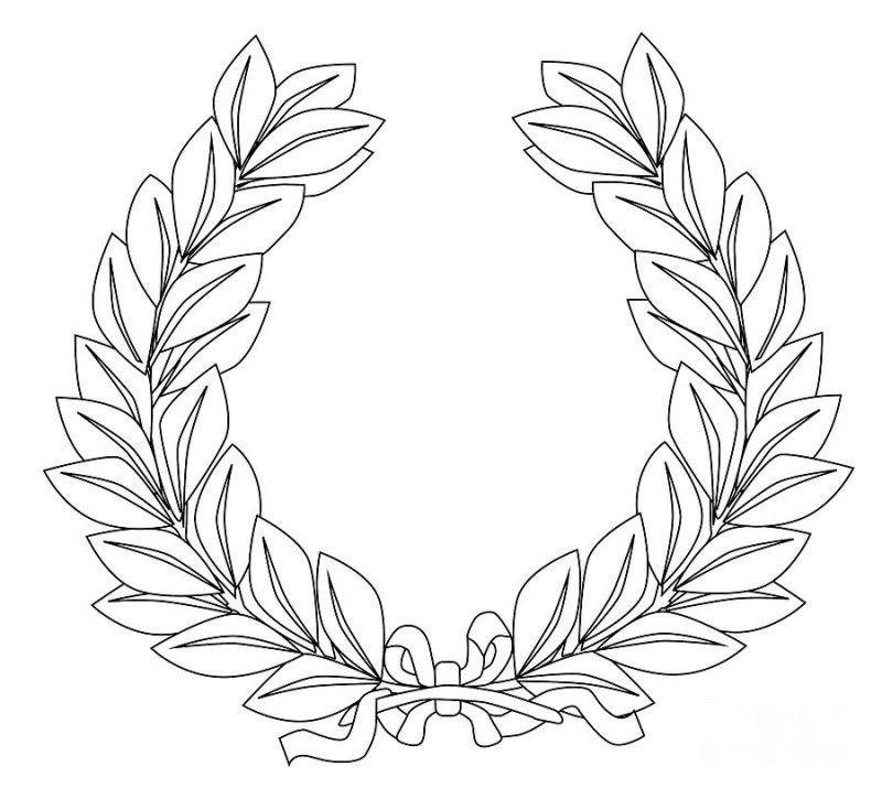 Венок трафарет
