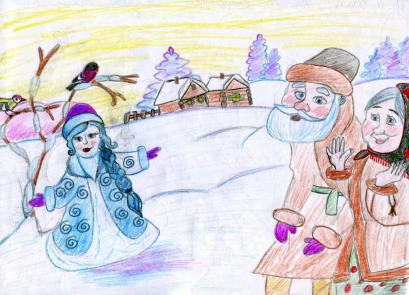 Рисунок Снегурочки