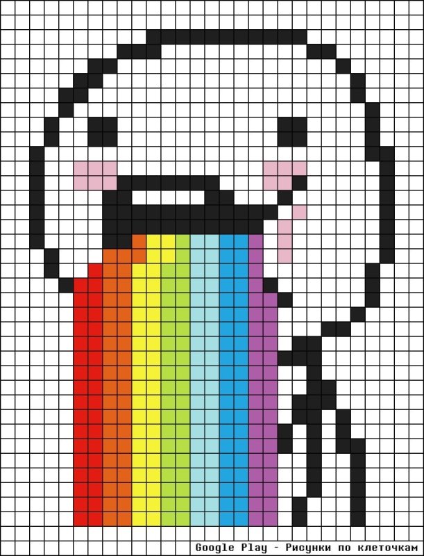 Красивые рисунки по клеточкам