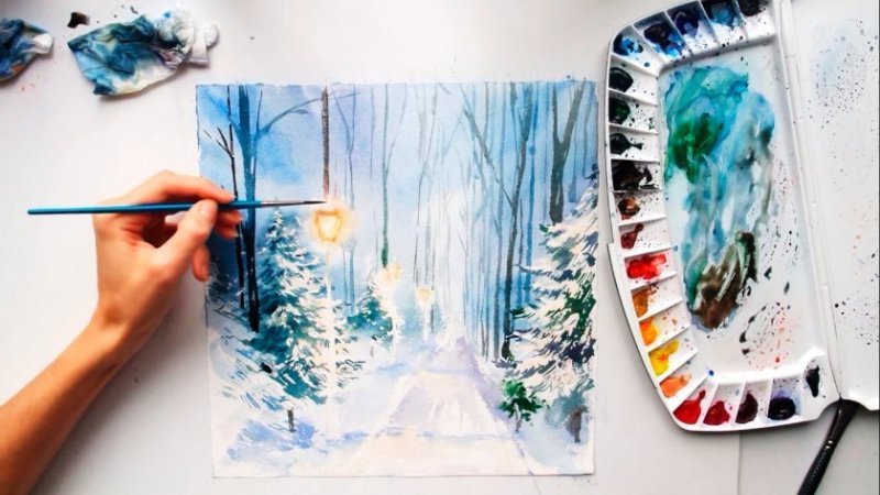 Рисование акварелью