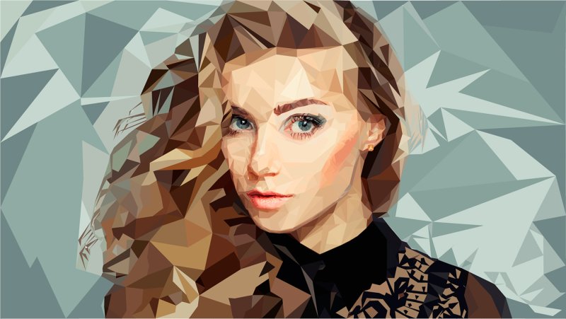 Low Poly полигональный портрет