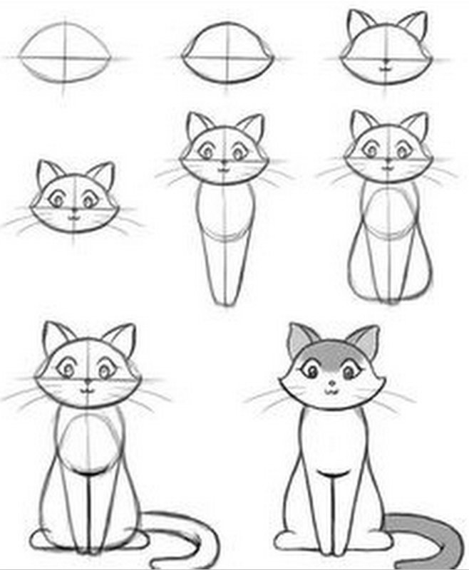 кошка рисунки