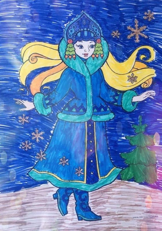 Рисунок к сказке Снегурочка