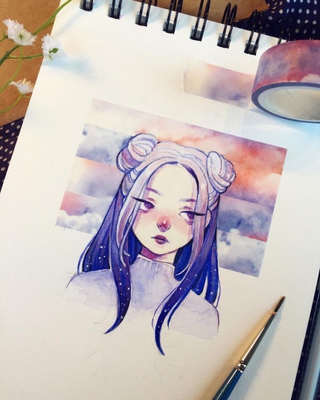 Рисунки для скетчбука аниме