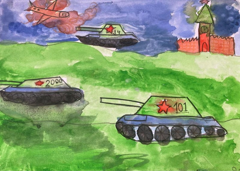 Детские рисунки на военную тему