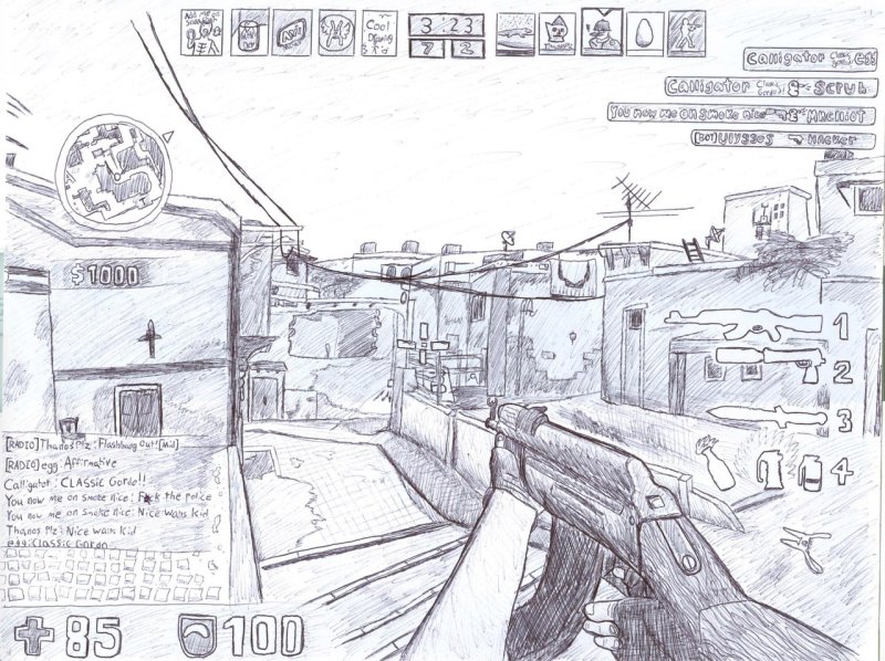 Counter Strike раскраска