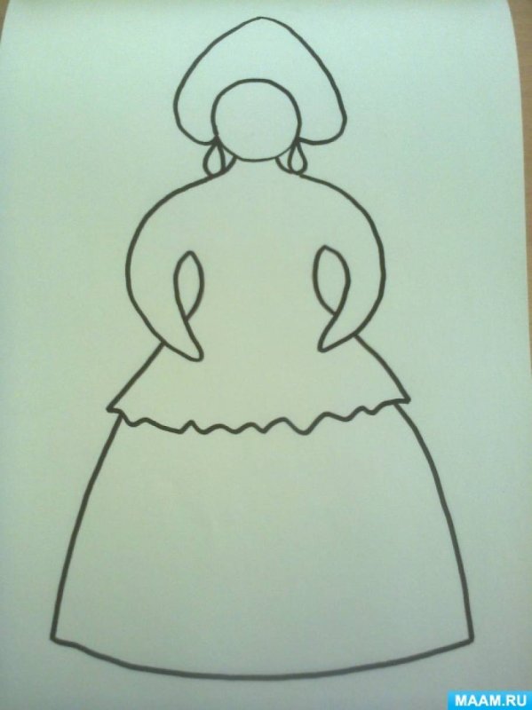 Дымковская барышня пластилинография