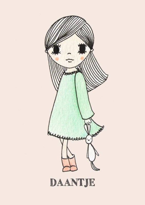 Рисунки для срисовки девочки легко