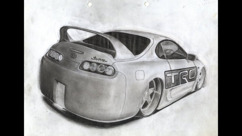 Toyota Supra a80 карандашом