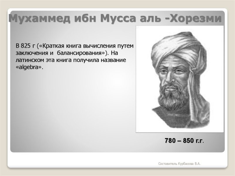 Мухамед ибн Муса ал- Хорезм