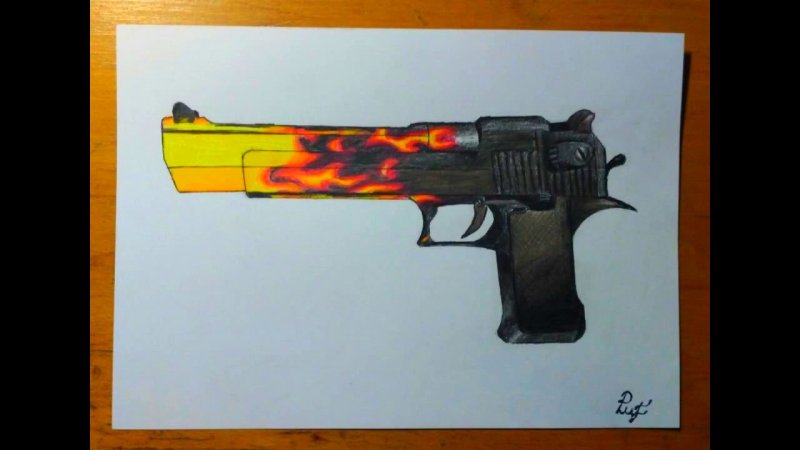 Пистолет дигл рисунок
