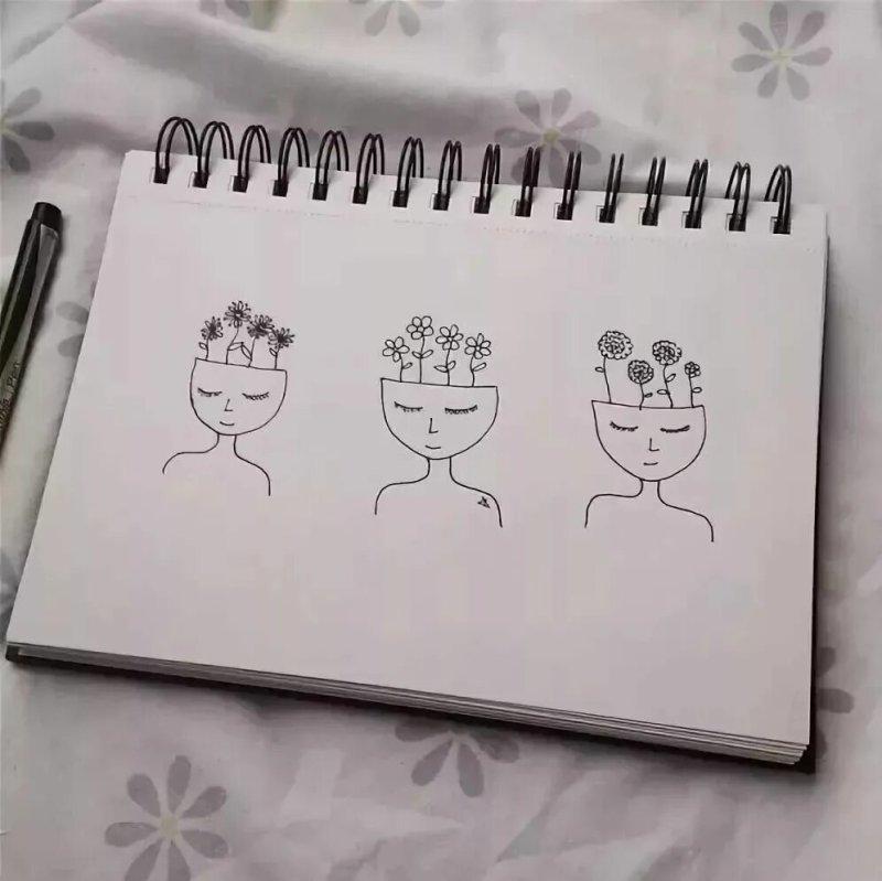 Маленькие рисунки для скейджбука