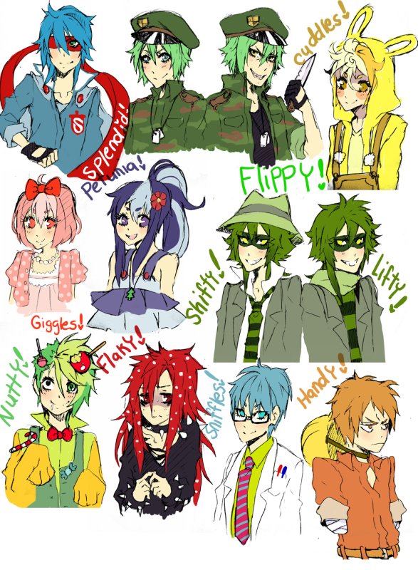 Персонажи Флиппи Happy Tree