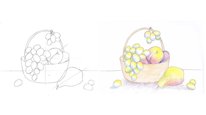 Натюрморт рисунок карандашом