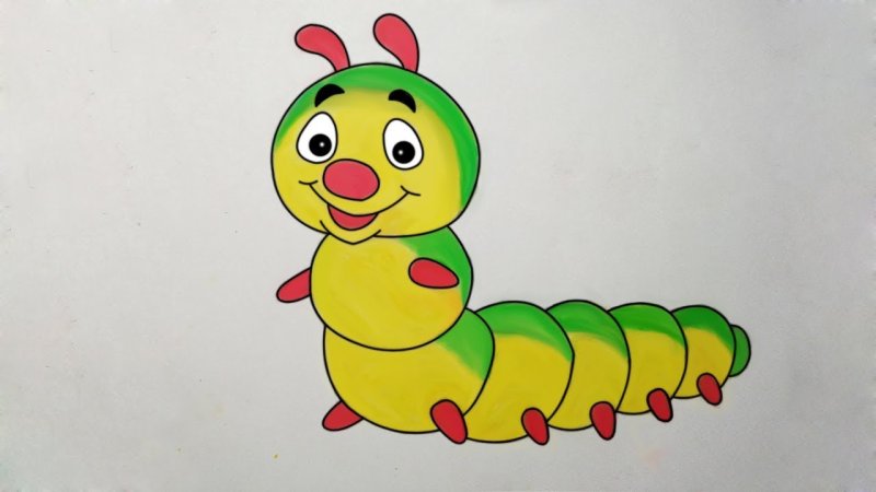Гусеница рисунок