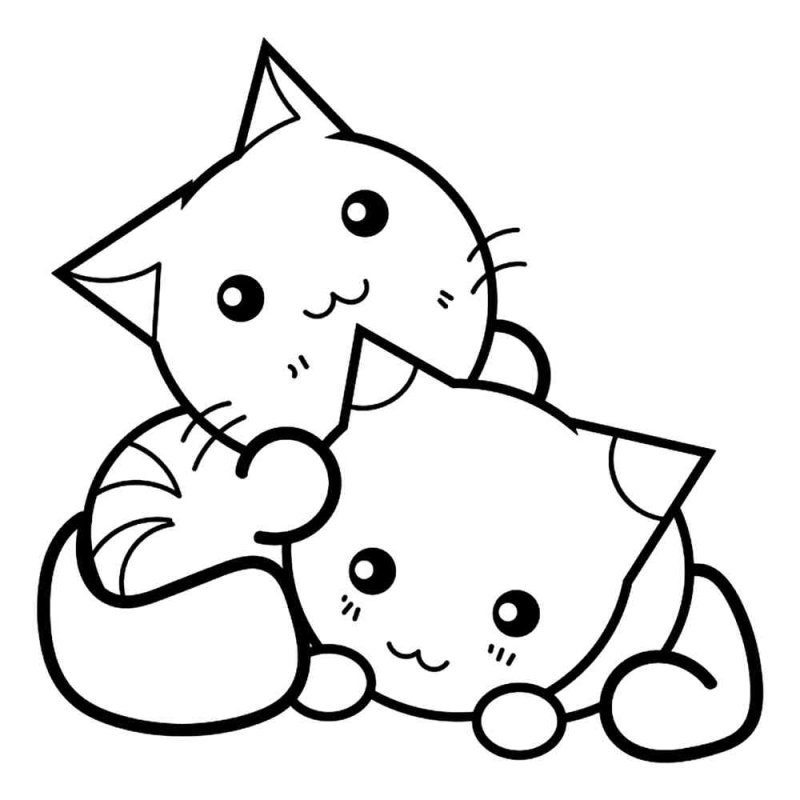 Раскраска. Котики