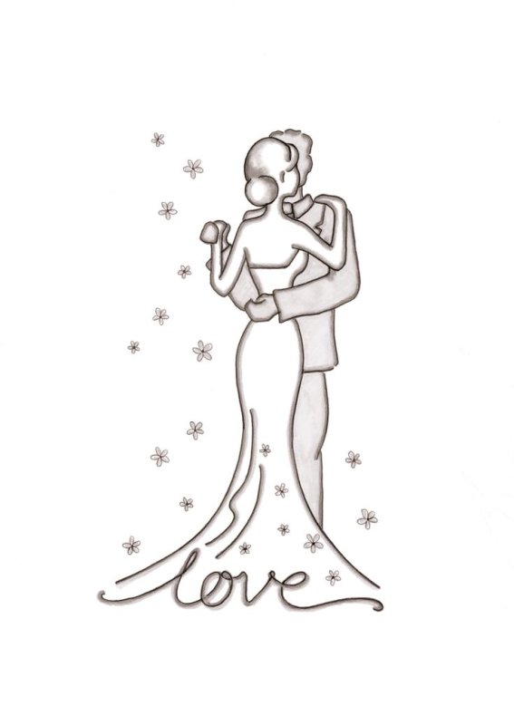 Рисунок на годовщину свадьбы