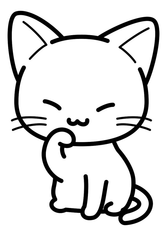 Рисунок кота для срисовки