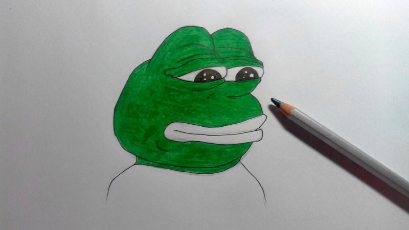 Лягушонок Пепе карандашом