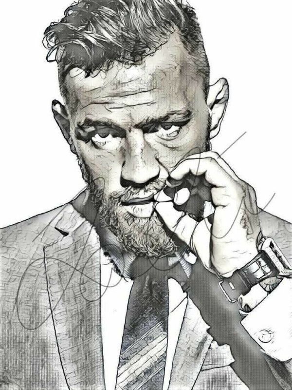 Конор МАКГРЕГОР рисунок